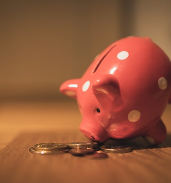 Average 401k balance by age illustrated with piggy bank and coins representing retirement savings