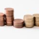 Financial growth chart showing compound interest effect